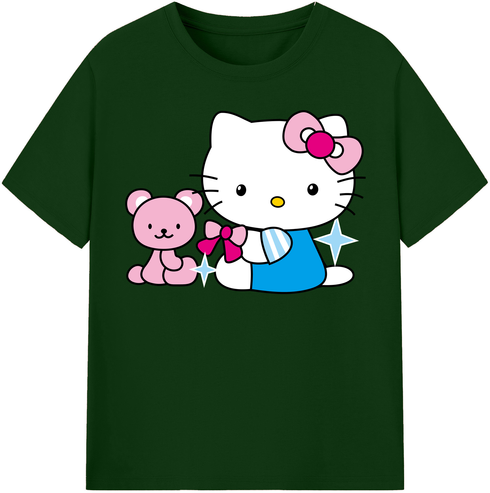 （画像用） Hello Kitty ハローキティ 綿100％半袖Tシャツ（フロントプリント）